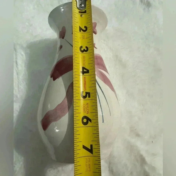 VTG Ceramic Pottery Flowers & Hearts Country Vase Cottagecore Glazed Grannycore - Picture 10 of 13